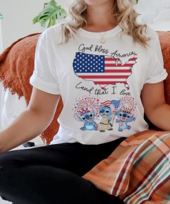 Stitch God Bless America Land That I Love T Shirt