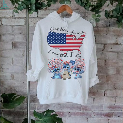 Stitch God Bless America Land That I Love T Shirt