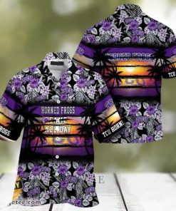 TCU Horned Frogs Summer Beach Hawaiian Shirt Hibiscus Pattern For Sports Fan