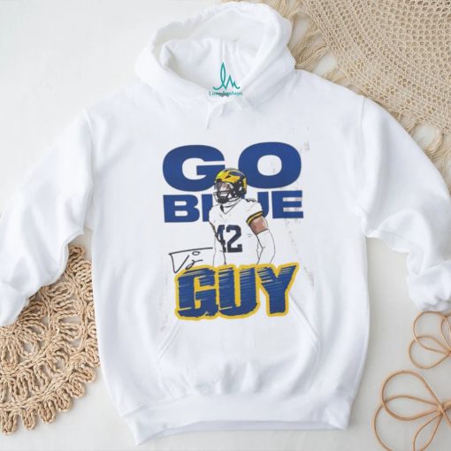 TJ Guy 42 Go Blue Guy Michigan Wolverines signature shirt