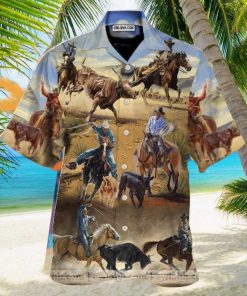 Team Poping Rodeo Horse Hawaiian Shirt