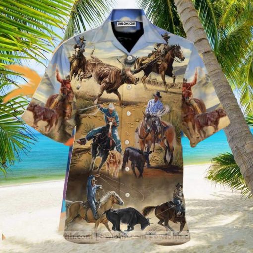 Team Poping Rodeo Horse Hawaiian Shirt