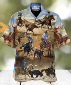 Team Poping Rodeo Horse Hawaiian Shirt