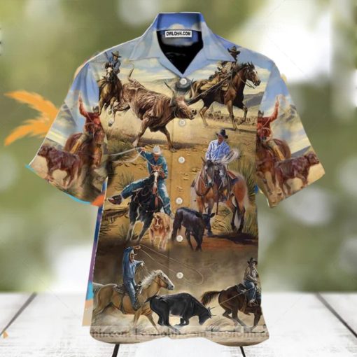 Team Poping Rodeo Horse Hawaiian Shirt