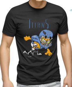 Tennessee Titans Garfield Cat Grumpy Football Player T Shirt