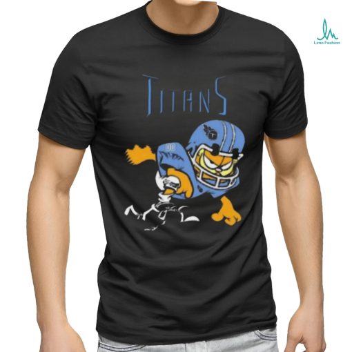 Tennessee Titans Garfield Cat Grumpy Football Player T Shirt