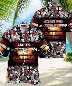 Texas A M Aggies Summer Beach Hawaiian Shirt Hibiscus Pattern For Sports Fan