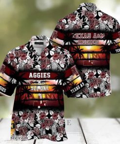 Texas A M Aggies Summer Beach Hawaiian Shirt Hibiscus Pattern For Sports Fan