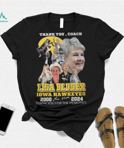 Thank You, Coach Lisa Bluder Iowa Hawkeyes 2000 2024 Thank You For The Memories T Shirt