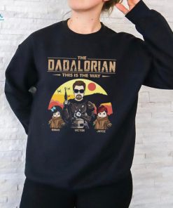 The Dadalorian This Is The Way Personalized Shirt Custom Tatooine Background With Kids shirt