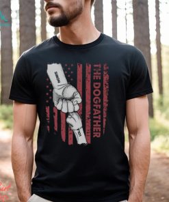 The Dogfather Hand Line Sketch Flag Shirt