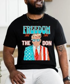 The Don Patriotic Donald Trump Freedom Trump Wearing American Flag Suit T shirt