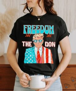 The Don Patriotic Donald Trump Freedom Trump Wearing American Flag Suit T shirt