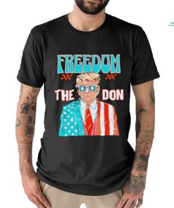 The Don Patriotic Donald Trump Freedom Trump Wearing American Flag Suit T shirt