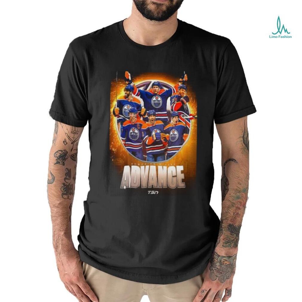 The Edmonton Oilers Advance To The Second Round 2024 Stanley Cup Playoffs T Shirt The Edmonton Oilers Advance To The Second Round 2024 Stanley Cup Playoffs T Shirt