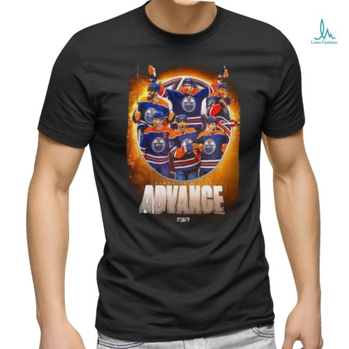 The Edmonton Oilers Advance To The Second Round 2024 Stanley Cup Playoffs T Shirt