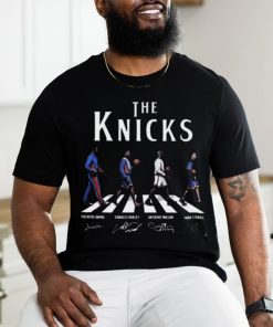 The Knicks Abbey Road Patrick Ewing Charles Oakley Anthony Mason And John Starks Signatures Shirt