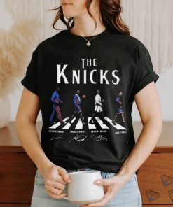 The Knicks Abbey Road Patrick Ewing Charles Oakley Anthony Mason And John Starks Signatures Shirt