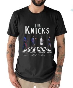 The Knicks Abbey Road Patrick Ewing Charles Oakley Anthony Mason And John Starks Signatures Shirt