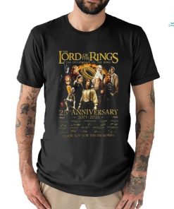 The Lord Of The Rings The Fellowship Of The Ring 25th Anniversary 2001 2026 Thank You For The Memories T Shirt