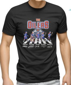 The Oilers Abbey Road Evander Kane Stuart Skinner Zach Hyman Leon Draisaitl And Connor Mcdavid Signatures Shirt