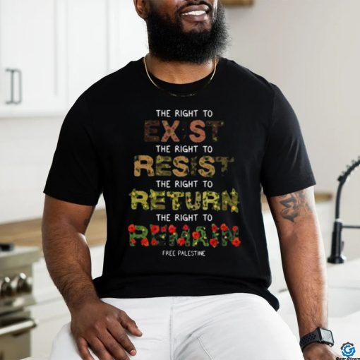 The Right To Exist Resist Return Remain Free Palestine Shirt