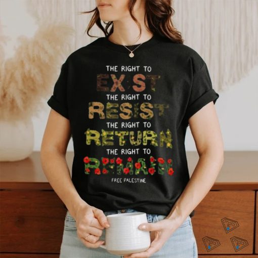 The Right To Exist Resist Return Remain Free Palestine Shirt