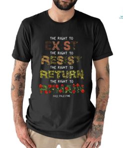 The Right To Exist Resist Return Remain Free Palestine Shirt