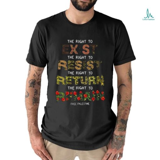 The Right To Exist Resist Return Remain Free Palestine Shirt