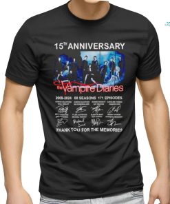 The Vampires Diaries Thank You For The Memories 15th Anniversary 2009 2024 Shirt