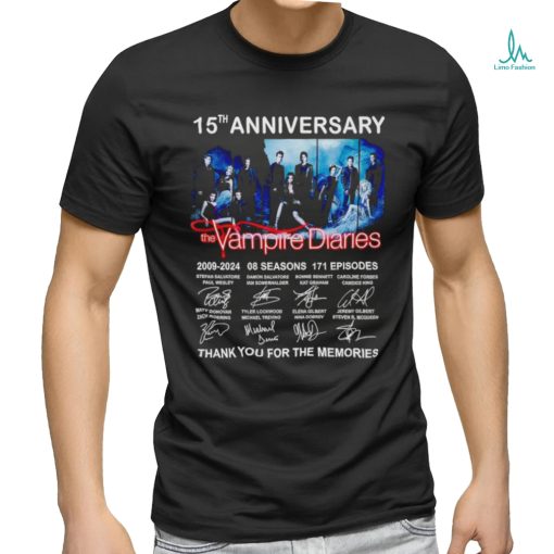 The Vampires Diaries Thank You For The Memories 15th Anniversary 2009 2024 Shirt