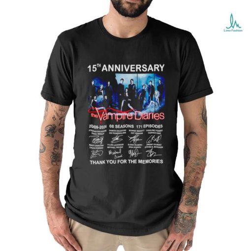 The Vampires Diaries Thank You For The Memories 15th Anniversary 2009 2024 Shirt