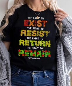 The right to exist resist return remain free palestine shirt