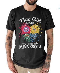 This Girl Loves Her Minnesota Sports Teams Logo Diamonds Shirt