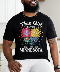 This Girl Loves Her Minnesota Sports Teams Logo Diamonds Shirt