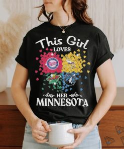 This Girl Loves Her Minnesota Sports Teams Logo Diamonds Shirt