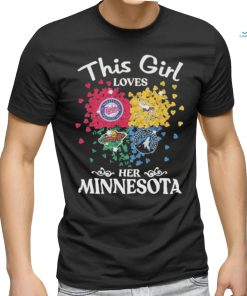 This Girl Loves Her Minnesota Sports Teams Logo Diamonds Shirt