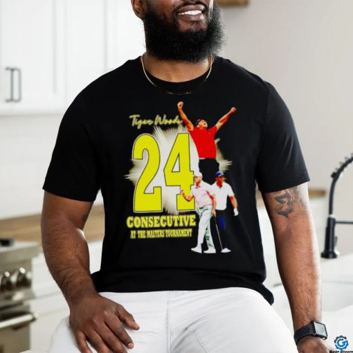 Tiger Woods consecutive at the masters tournament shirt