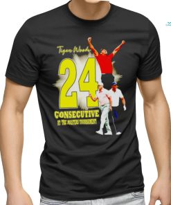 Tiger Woods consecutive at the masters tournament shirt