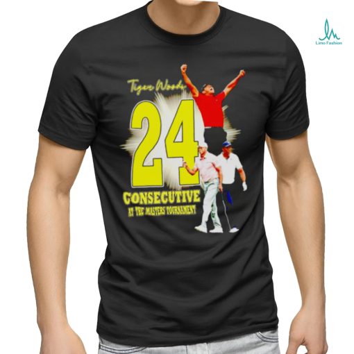 Tiger Woods consecutive at the masters tournament shirt