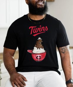 Toddler Minnesota Twins Tiny Turnip Navy Sundae Helmet Fringe T Shirt