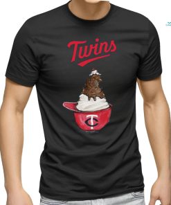 Toddler Minnesota Twins Tiny Turnip Navy Sundae Helmet Fringe T Shirt