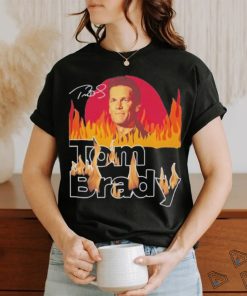 Tom Brady burning flame signature shirt