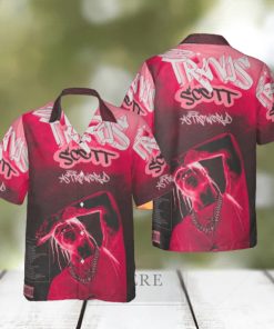 Travis Scott Astroworld Black And Pink Color Hawaiian Shirt