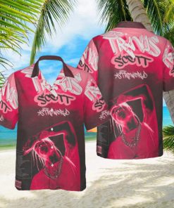 Travis Scott Astroworld Black And Pink Color Hawaiian Shirt