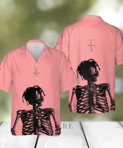 Travis Scott Skull Jack Catus Pink Pastel Color Hawaiian Shirt