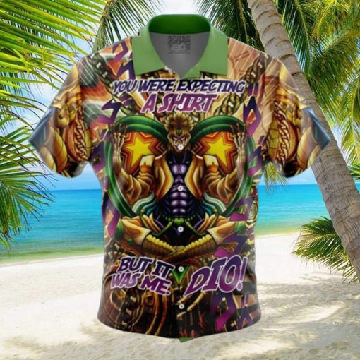 Trippy Dio Brando JoJo’s Bizarre Adventure Button Up Hawaiian Shirt