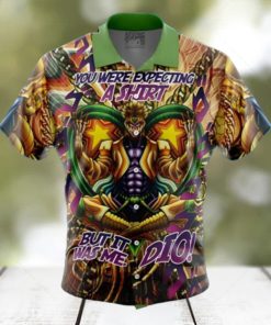 Trippy Dio Brando JoJo’s Bizarre Adventure Button Up Hawaiian Shirt