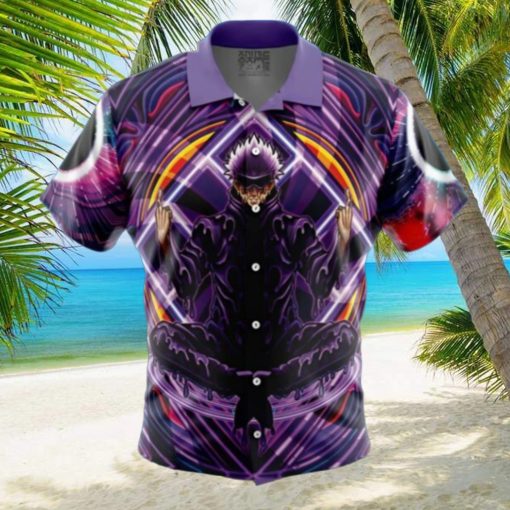 Trippy Gojo Satoru V2 Jujutsu Kaisen Button Up Hawaiian Shirt