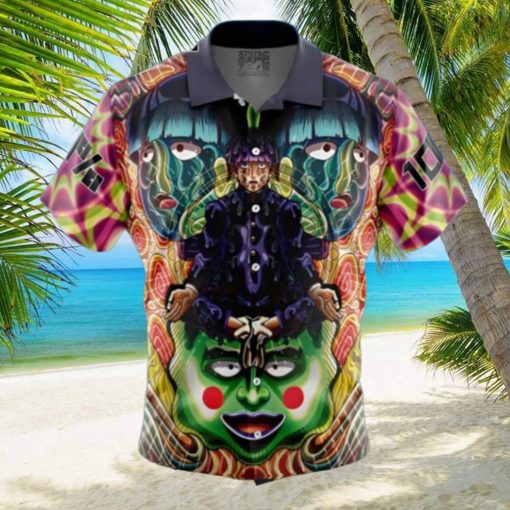 Trippy Shigeo Kageyama Mob Psycho100 Button Up Hawaiian Shirt